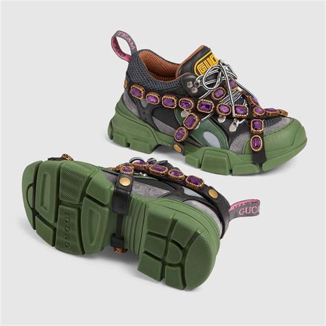 gucci ace shoes gems|gucci flashtrek shoes.